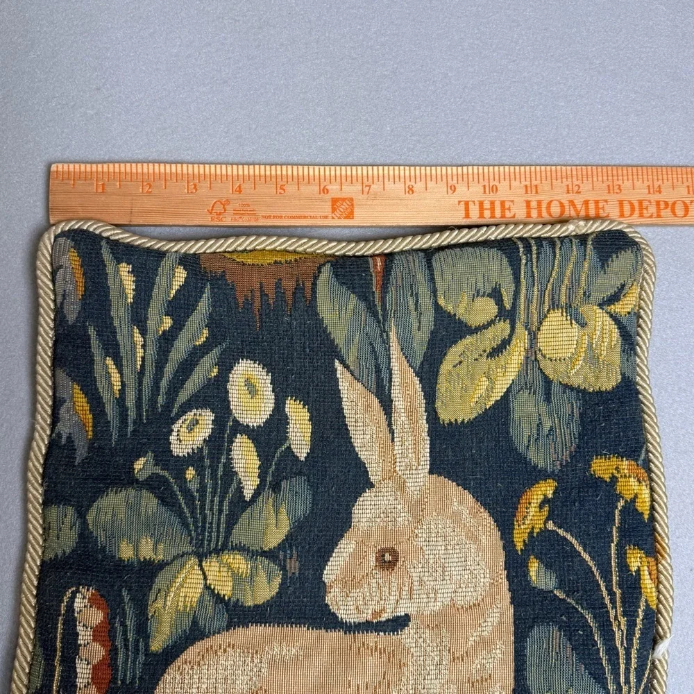 St. Simons Island Tapestry Pillow Case with Bunny Rabbit Design Made in France